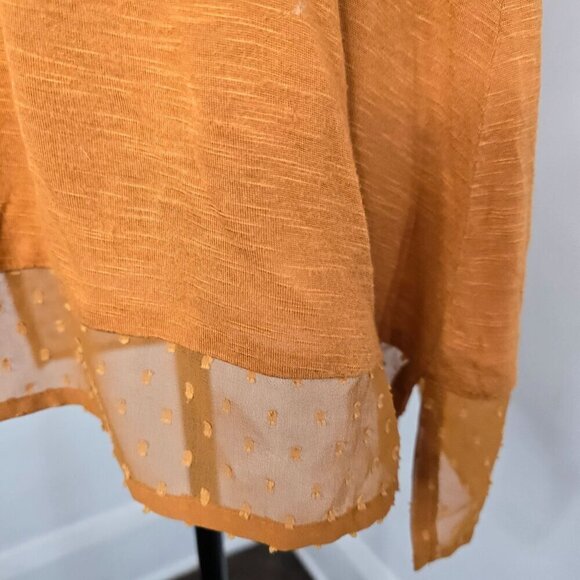 Lucky Brand Slouchy Semi Sheer T-shirt Orange - Picture 5 of 10